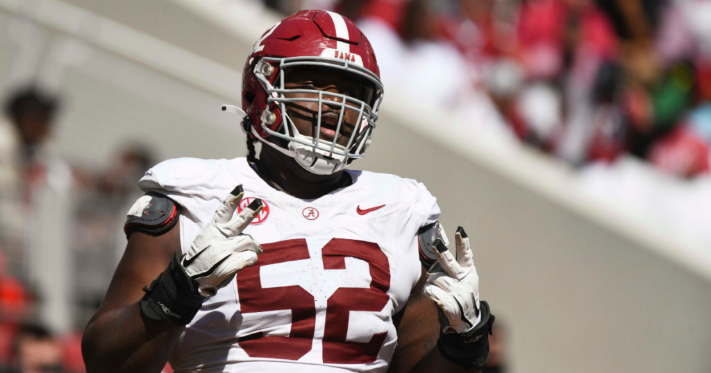 Alabama OL Tyler Booker wants answers after being called for an unnecessary roughness penalty against Georgia.