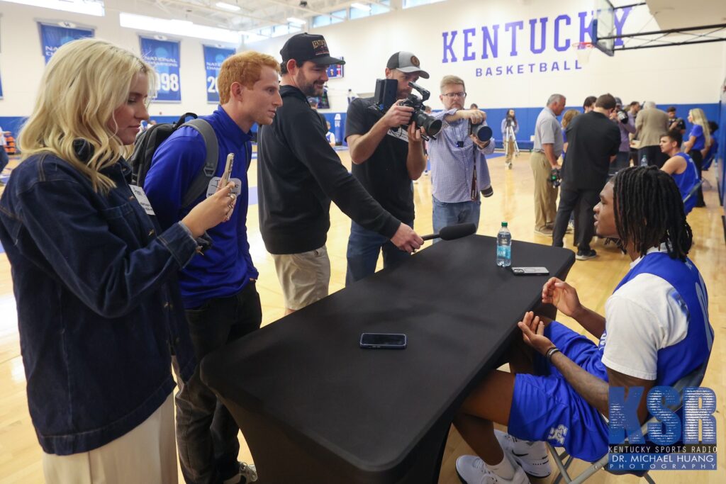 Otega Oweh at Kentucky Basketball Media Day, via Dr. Michael Huang, KSR