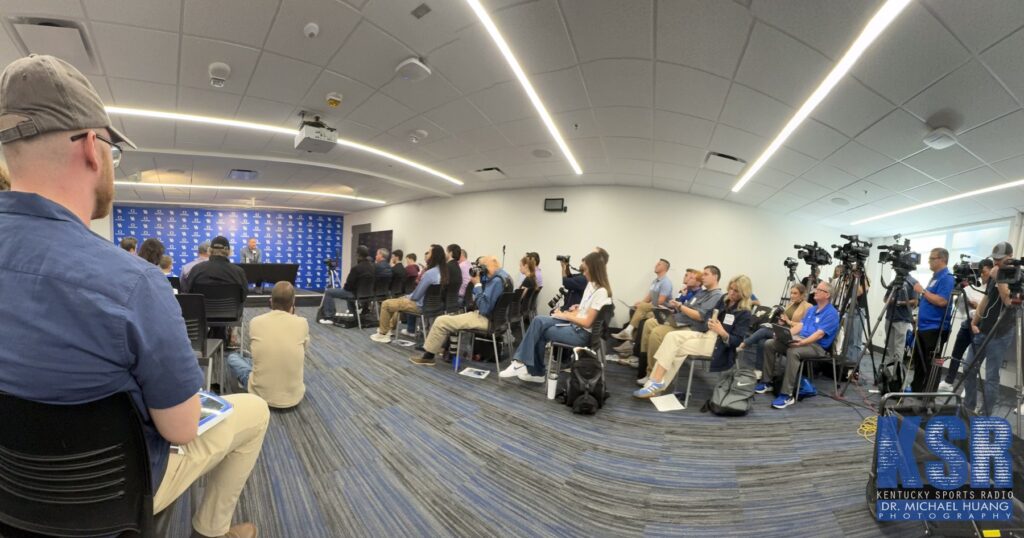 A panoramic view of Kentucky Basketball Media Day, via Dr. Michael Huang, KSR