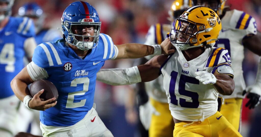 Jaxson Dart, Ole Miss. Sage Ryan, LSU