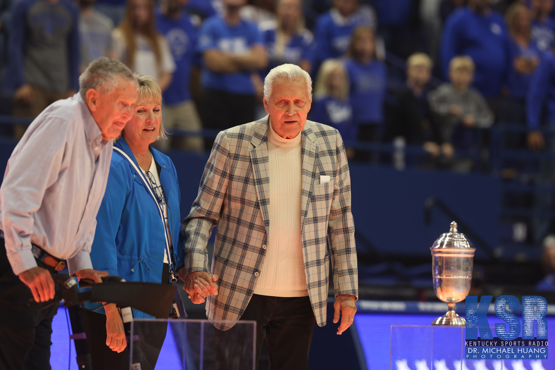 Former Kentucky players during Big Blue Madness introductions - Dr. Michael Huang, Kentucky Sports Radio