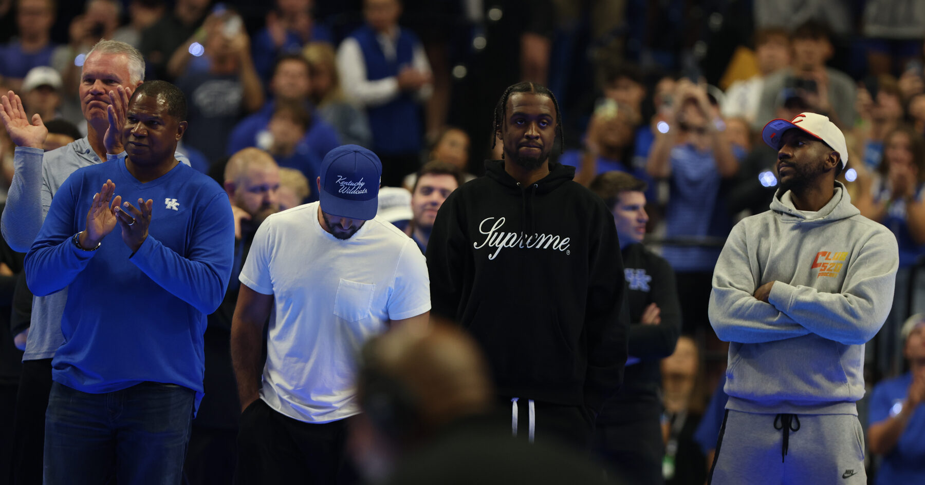 Former Kentucky players Sam Malone, Doron Lamb, and Marquis Teague at Big Madness - Dr. Michael Huang, Kentucky Sports Radio