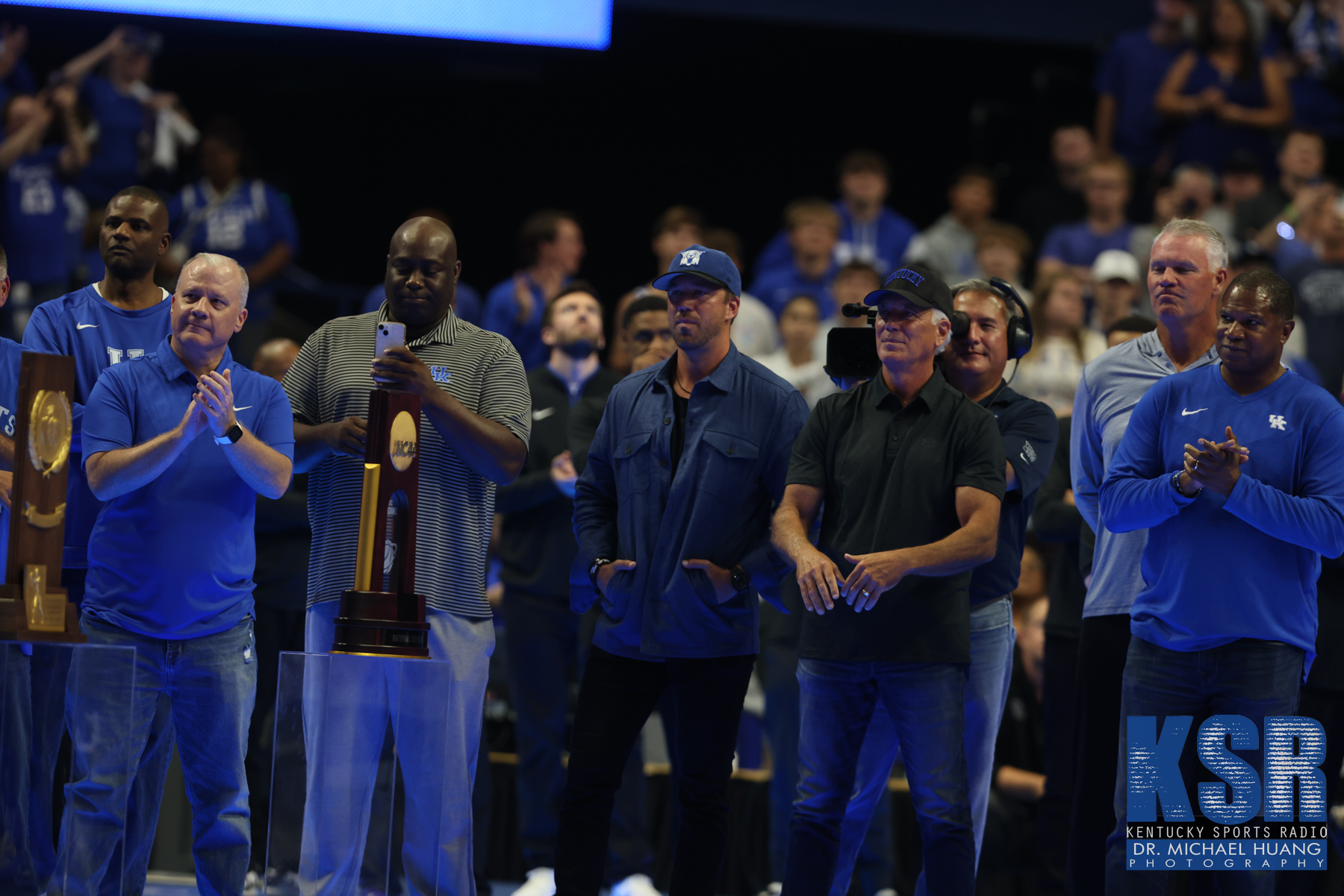 Former Kentucky players during Big Blue Madness introductions - Dr. Michael Huang, Kentucky Sports Radio