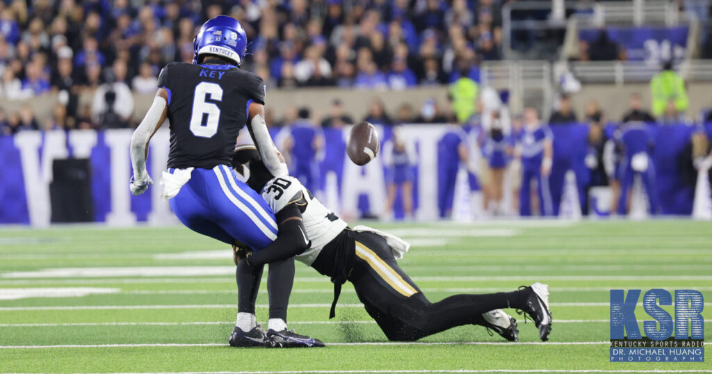 Kentucky wide receiver Dane Key fumbles the ball vs. Vanderbilt - Dr. Michael Huang, Kentucky Sports Radio