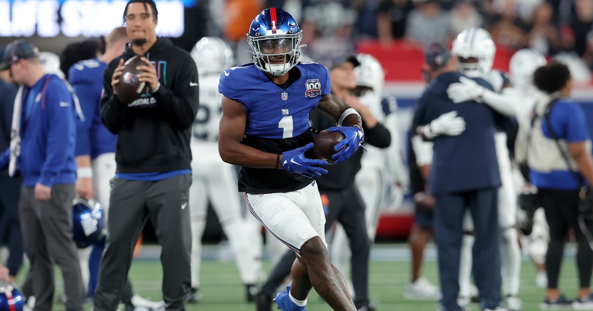 Malik Nabers injury update: Giants WR carted off field after scary fall, grabbing knee