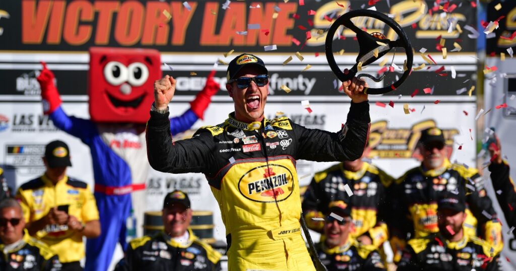 Joey Logano Victory Lane Las Vegas