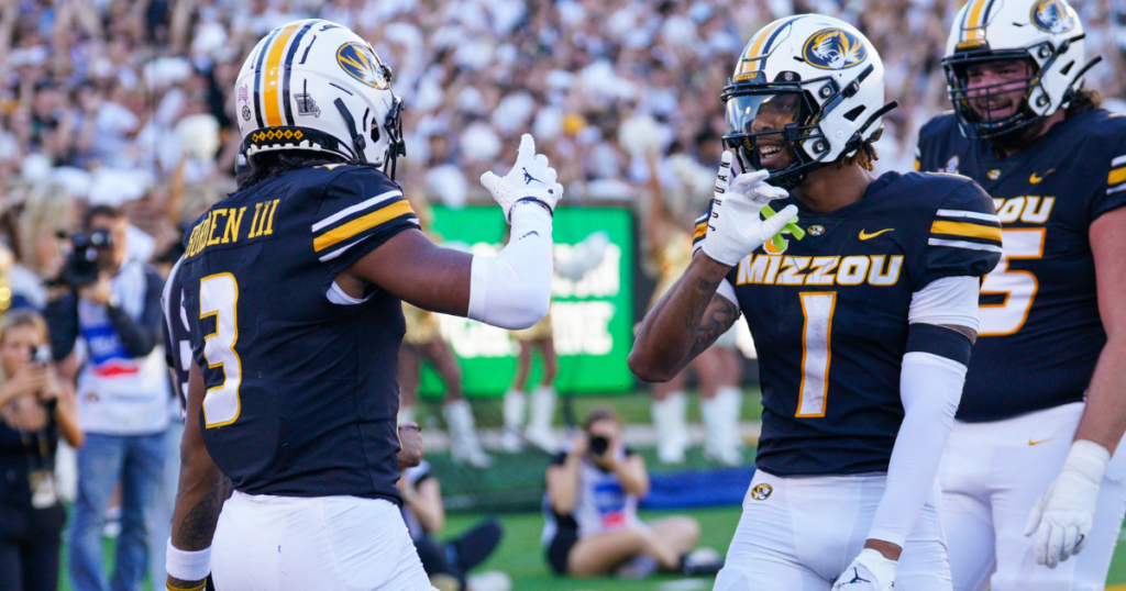 Missouri WRs Luther Burden and Theo Wease