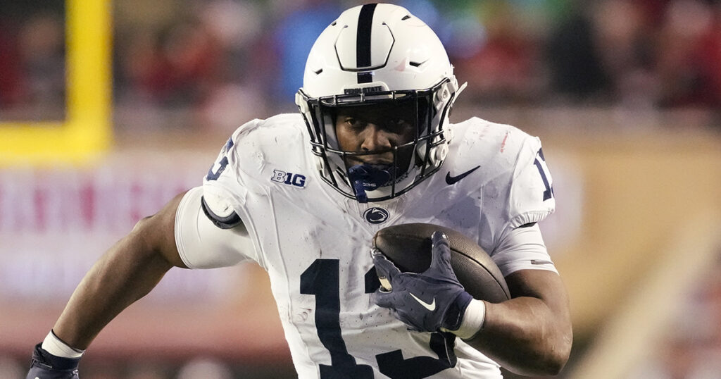 Penn State RB Kaytron Allen. © Jeff Hanisch-Imagn Images