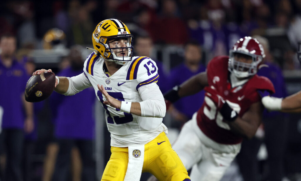 LSU QB Garrett Nussmeier will make his first start vs. Alabama (Photo: Butch Dill-USA TODAY Sports)