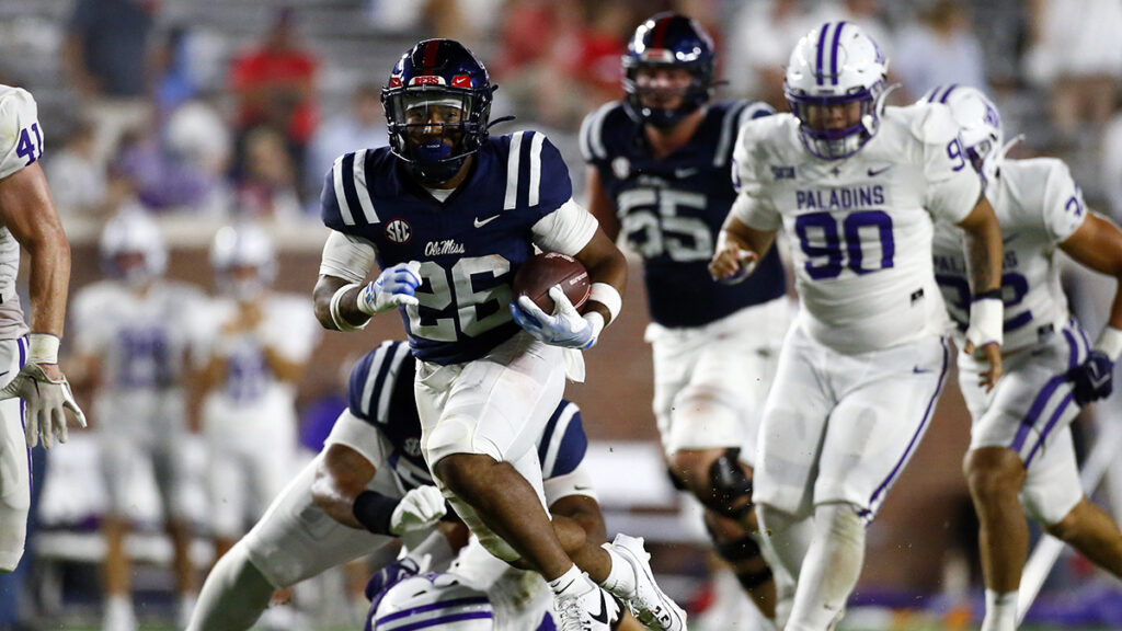Ole Miss running back Domonique Thomas. Mandatory credit: Petre Thomas-USA TODAY Sports