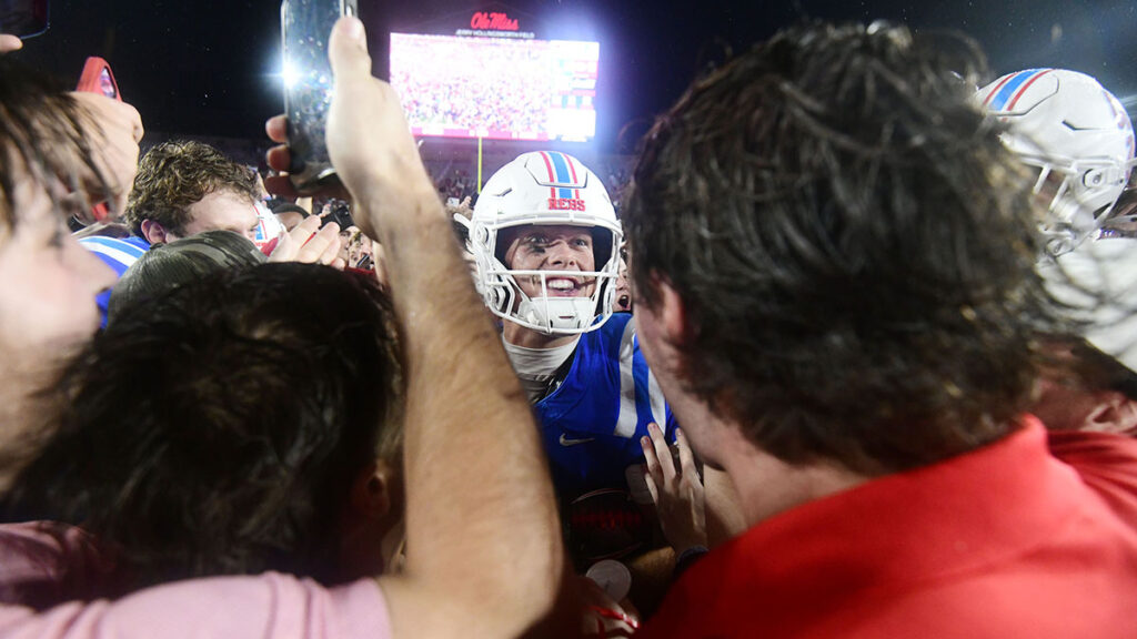 Ole Miss quarterback Jaxson Dart. Mandatory credit: ©Bruce Newman