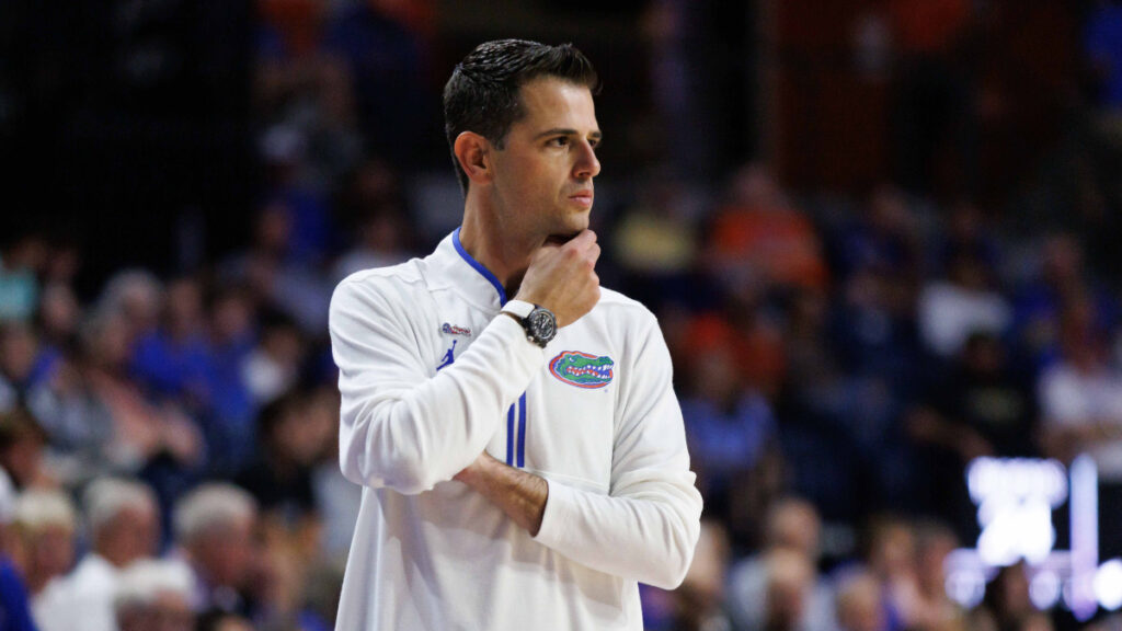 Florida Gators head coach Todd Golden looks on against the Grambling State Tigers during the first half at Exactech Arena at the Stephen C. O'Connell Center. (Matt Pendleton-Imagn Images)