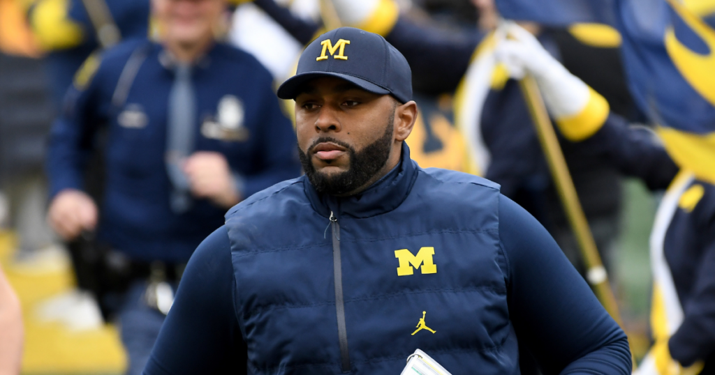 Michigan Wolverines football head coach Sherrone Moore led his team to a victory over Northwestern on 2024 senior day. (Photo by Lon Horwedel / TheWolverine.com)