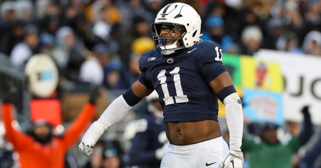 Penn State Nittany Lions defensive end Abdul Carter. (Mandatory Credit: Matthew O'Haren-Imagn Images)