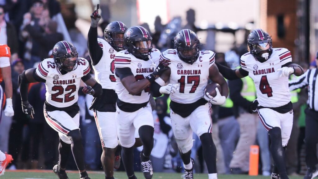 South Carolina interception celebration