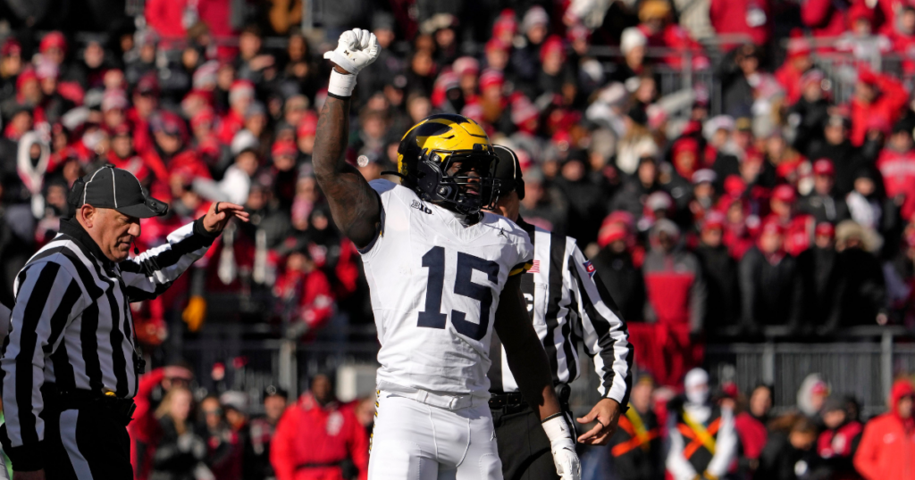 Michigan Wolverines football linebacker Ernest Hausmann led the team in tackles in the 2024 regular season. (Photo by Barbara J. Perenic/Columbus Dispatch / USA TODAY NETWORK via Imagn Images)