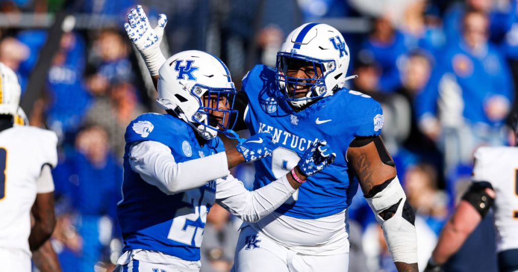 Michigan Wolverines football is pursuing Kentucky defensive tackle transfer Keeshawn Silver. (Photo by Jordan Prather-Imagn Images)