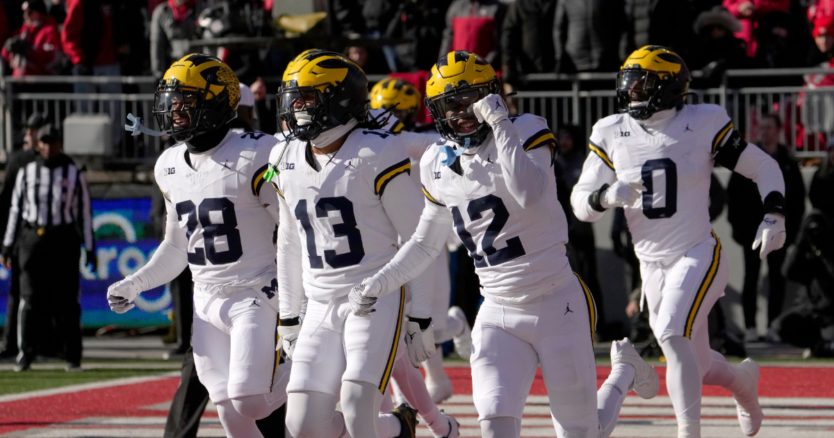 Michigan CB Aamir Hall's phone blew up interception vs. Ohio State