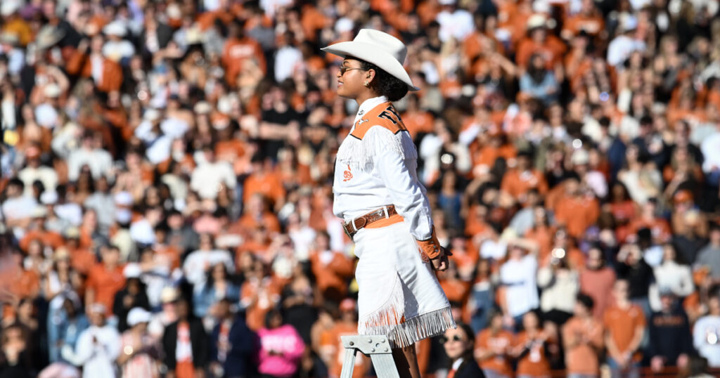 Texas band drum major