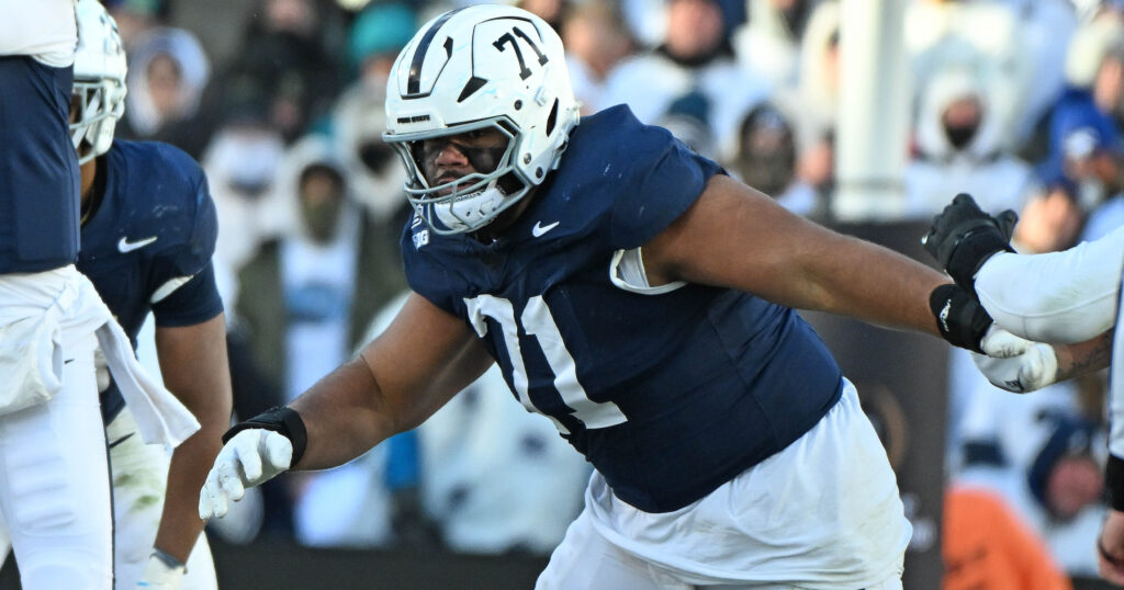 Penn State offensive lineman Vega Ioane.