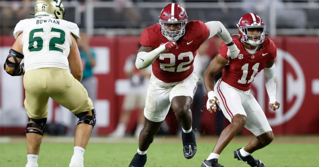 Alabama DL LT Overton vs. USF (courtesy UA Athletics)