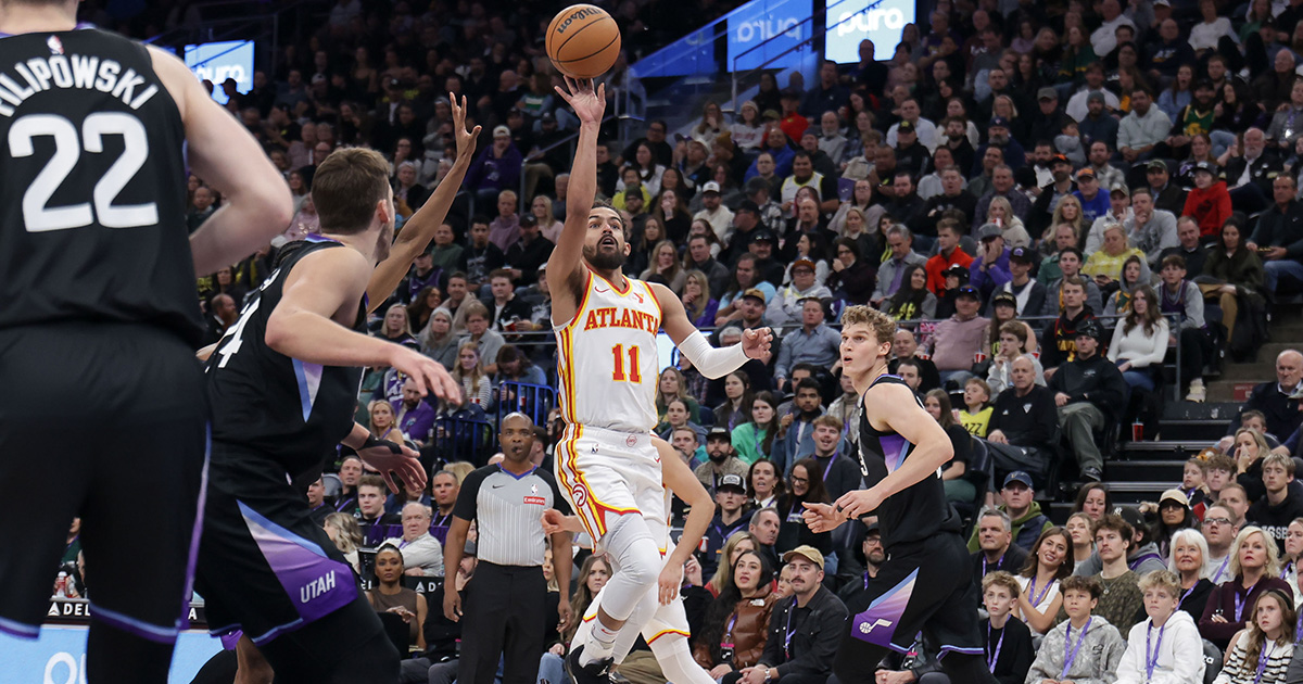 WATCH: Trae Young hits half-court buzzer beater to send Atlanta Hawks past Utah Jazz
