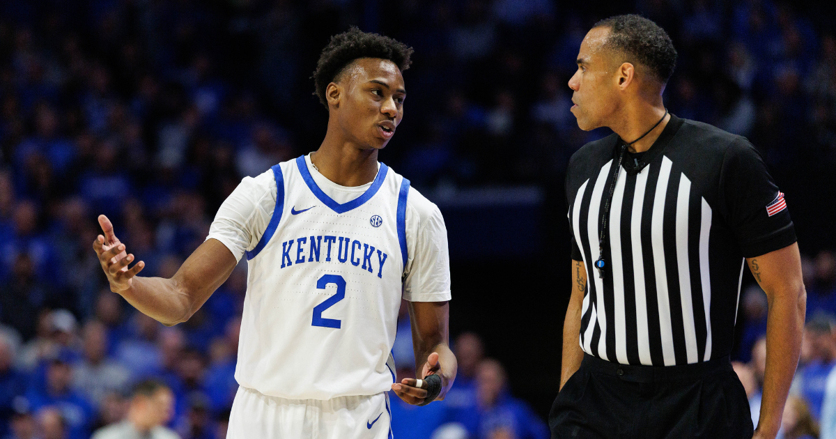 It wasn’t pretty, but Kentucky leads at the half — and we have Jaxson Robinson to thank for that