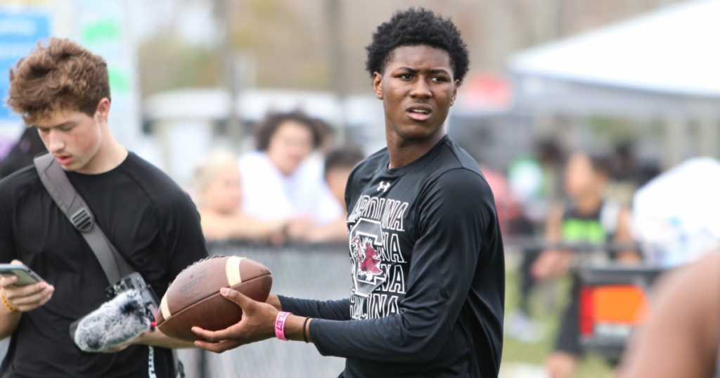 South Carolina QB target Landon Duckworth is pictured at a camp (Photo: Jeremy Johnson | On3)