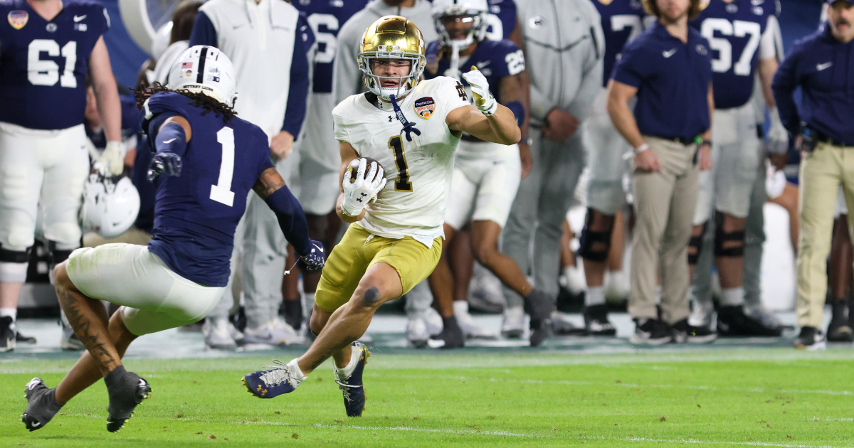 Why Marcus Freeman is high on three particular Notre Dame wide receivers in 2025