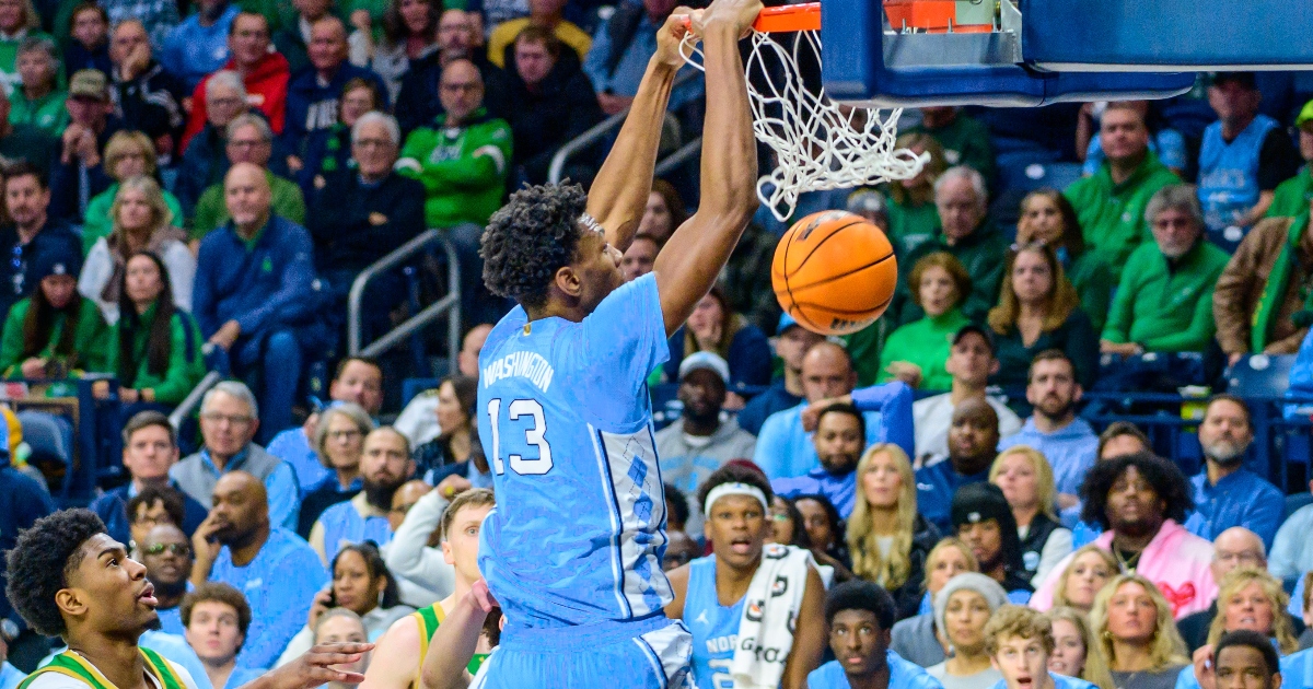 North Carolina, Jalen Washington immediately taunt NC State following massive block to win