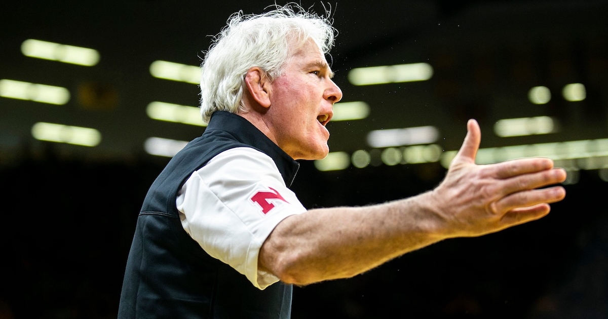 Mark Manning reacts to 300th career win with Nebraska wrestling