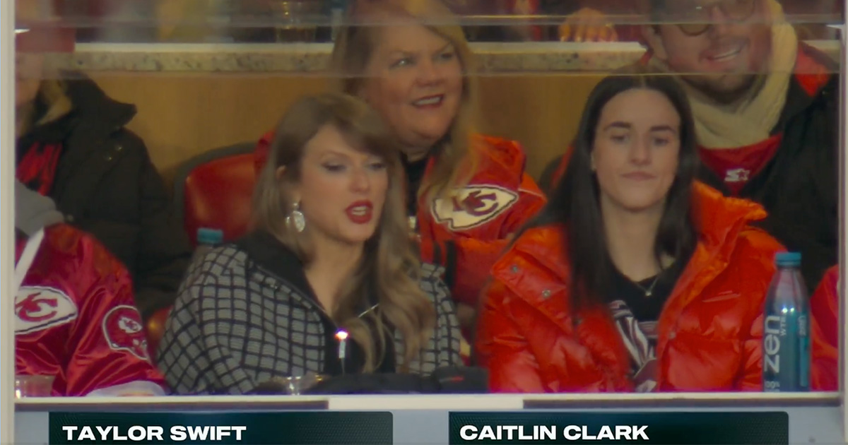 Taylor Swift, Caitlin Clark share suite during Chiefs playoff game vs. Texans