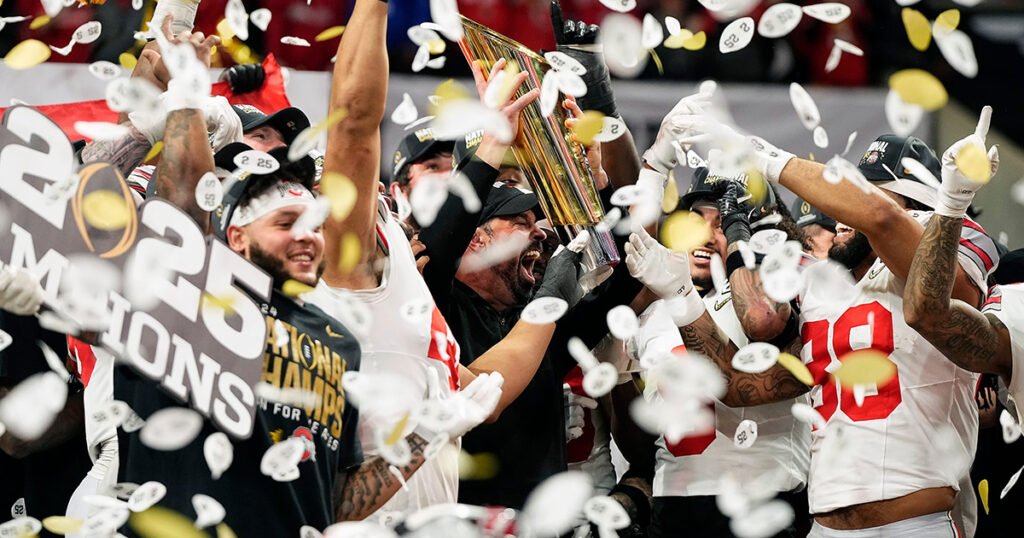Ohio State celebrates the 2025 national championship