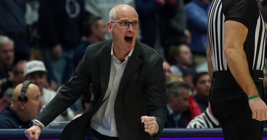 Dan Hurley got a little too animated on the UConn sideline