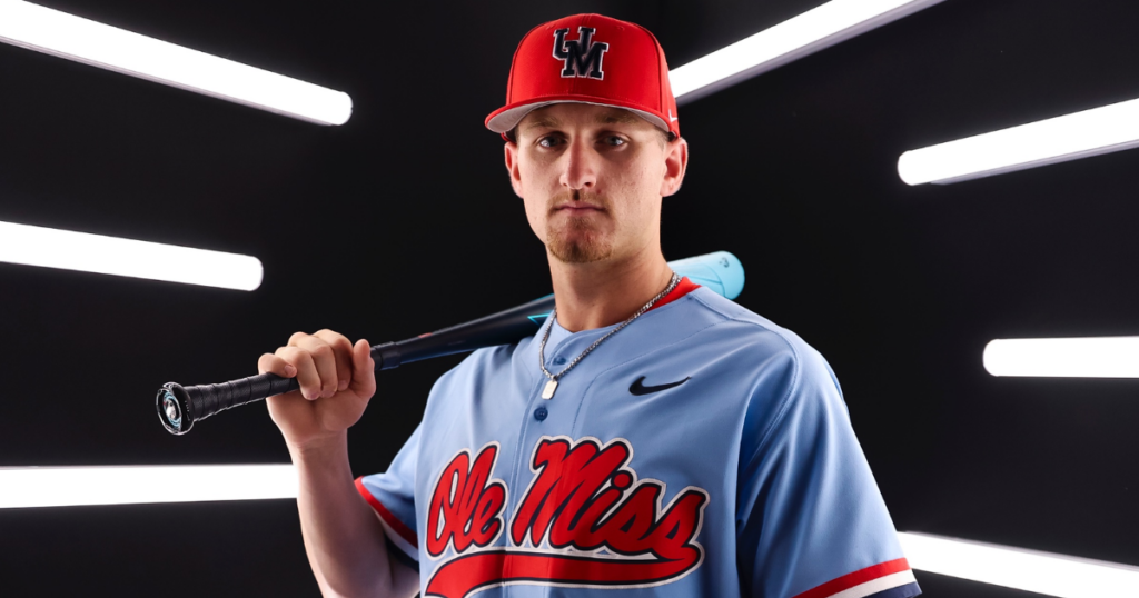 Former Kentucky catcher Austin Fawley poses in photoshoot