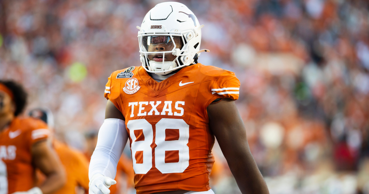 Barryn Sorrell has the burnt orange spotlight to himself at the Senior Bowl