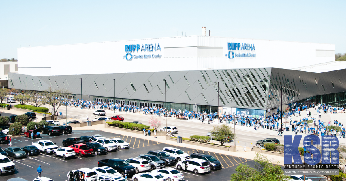 Students have been waiting outside Rupp Arena since Friday night for Kentucky-Arkansas