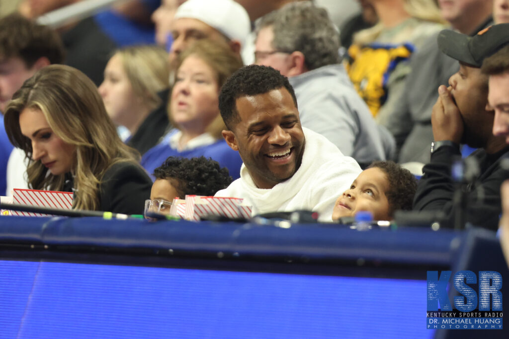 Former Kentucky WR Randall Cobb with his family at the Arkansas game, via Dr. Michael Huang, KSR