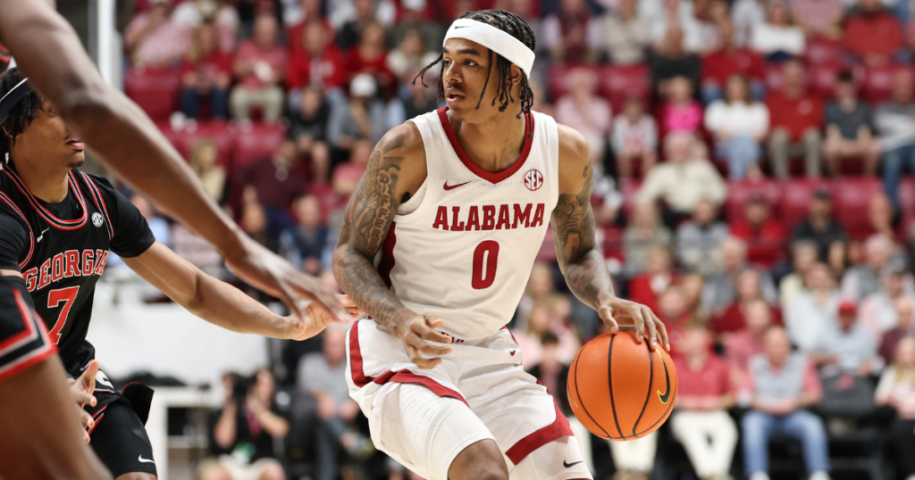 Alabama guard Labaron Philon vs. Georgia (courtesy UA Athletics)