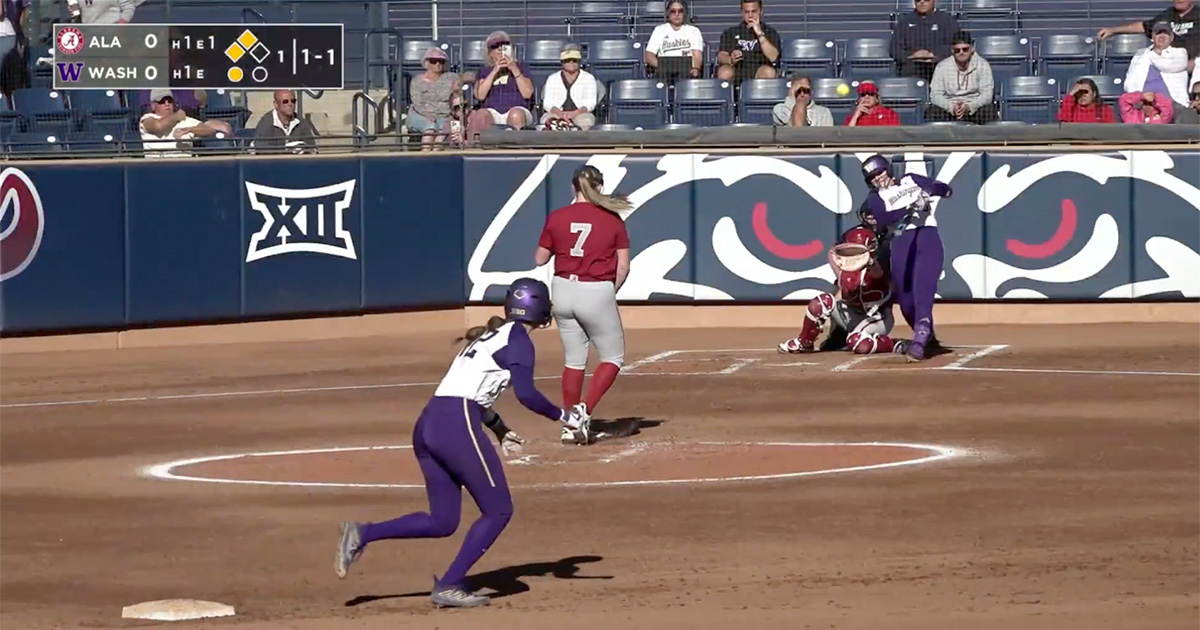 Washington’s Alexis DeBoer, daughter of Kalen DeBoer, hits first career home run vs. Alabama