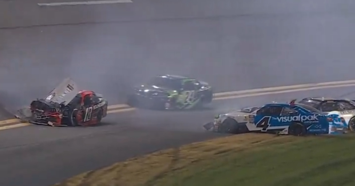 Connor Zilisch gets airborne in wreck with Justin Allgaier, sends Daytona Xfinity race to overtime