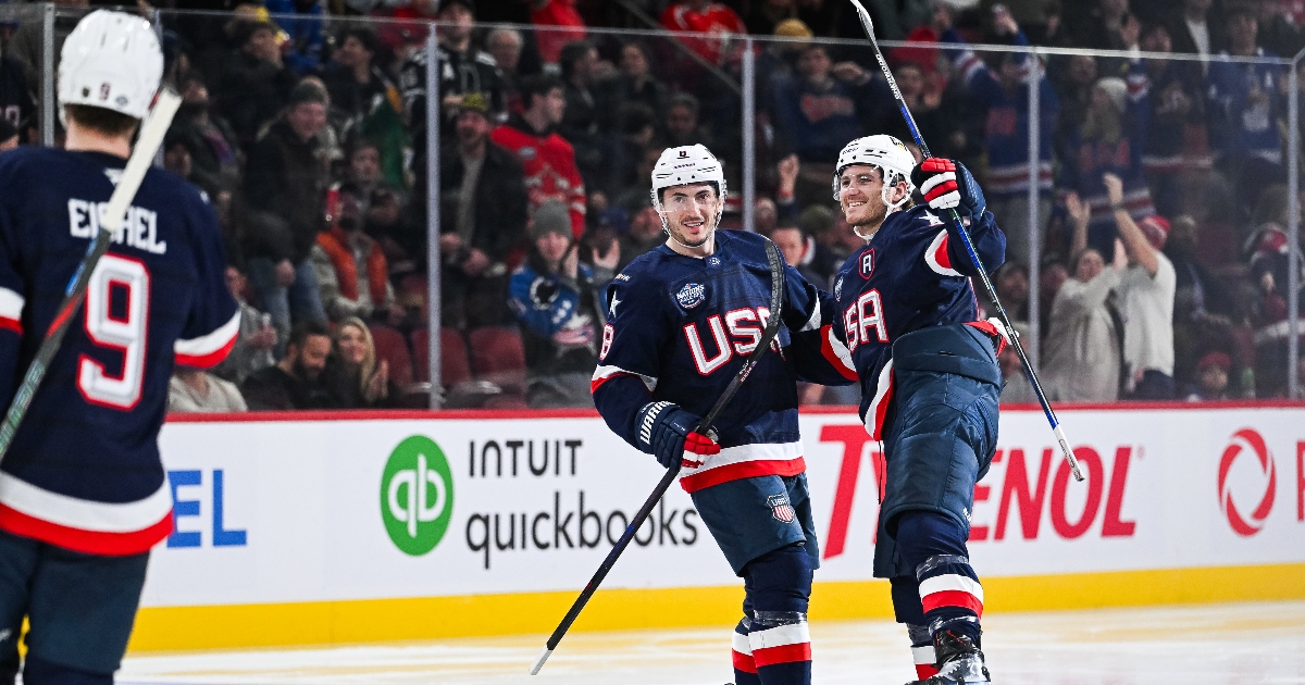 4 Nations Face-Off: Three fights break out in opening seconds of USA-Canada hockey game