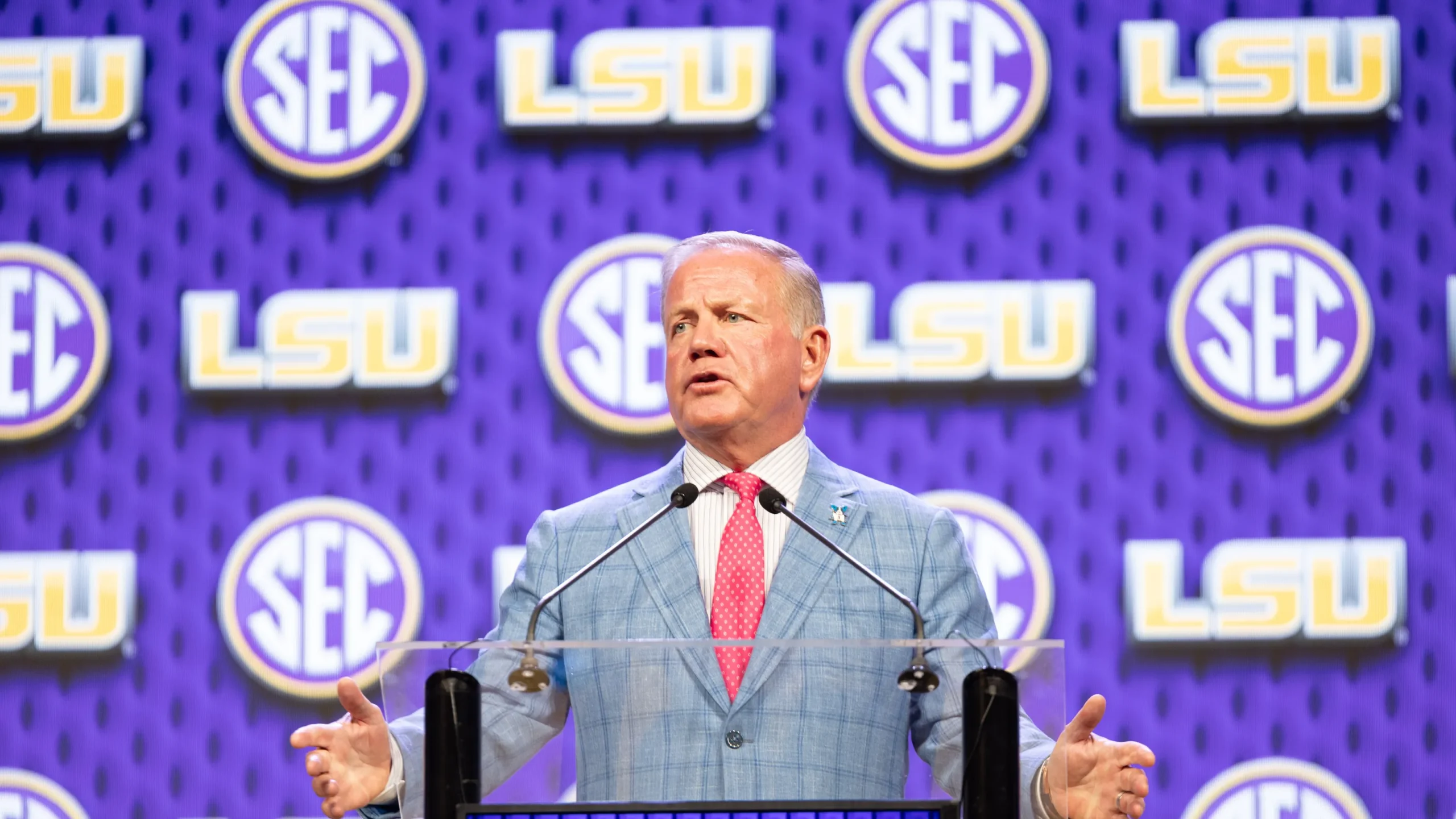 Brian Kelly explains why he expects an improvement from LSU's defense in 2025