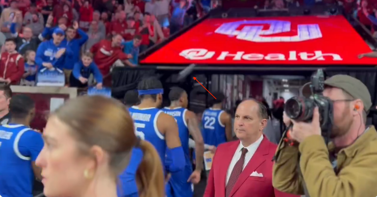 Oklahoma breaks silence on fans throwing beer can at Kentucky players