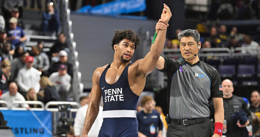 Penn State wrestler Carter Starocci. (Photo courtesy of Penn State Athletics via Twitter)