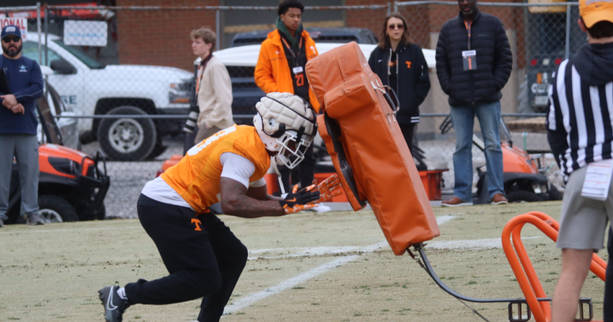Watch: Tennessee holds spring practice No. 3 as the Vols don pads