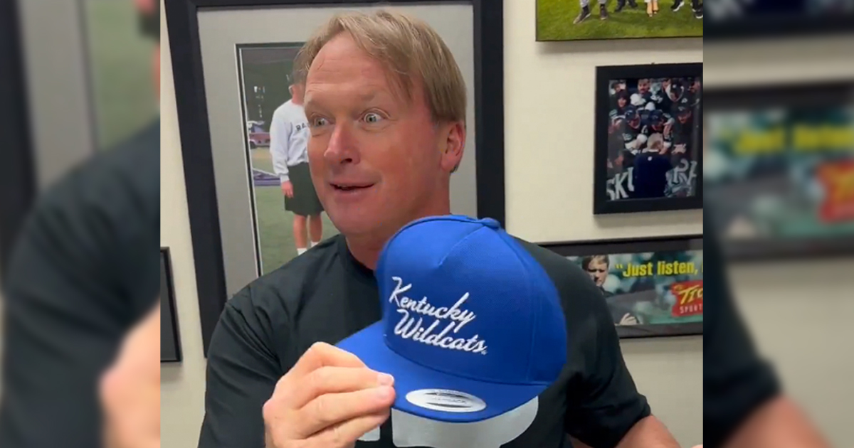 Kentucky Basketball sent Jon Gruden a box of gear for March