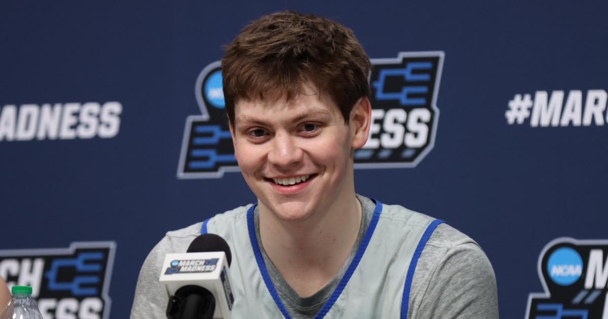 Trent Noah smiles during Kentucky's press conference previewing the Illinois game - Big Blue Drew, A Sea of Blue