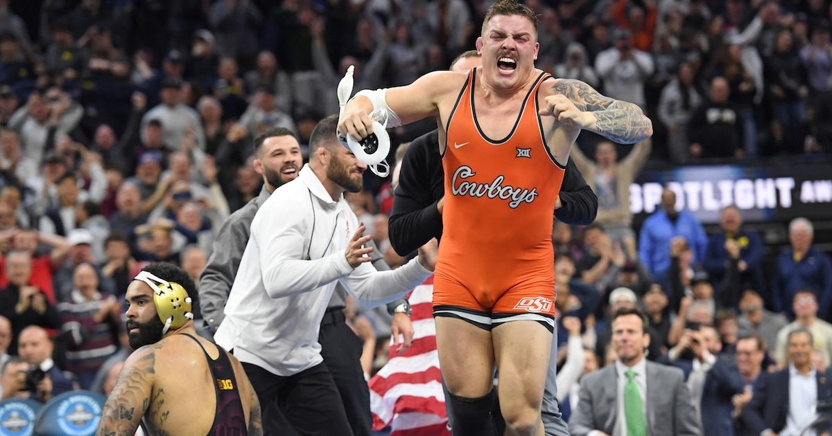 Wyatt Hendrickson stuns Gable Steveson 5-4 to win NCAA Wrestling title at 285 pounds