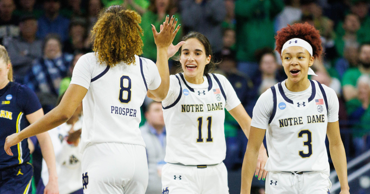 Notre Dame punches first, punches Sweet 16 ticket in NCAA Tournament blowout of Michigan